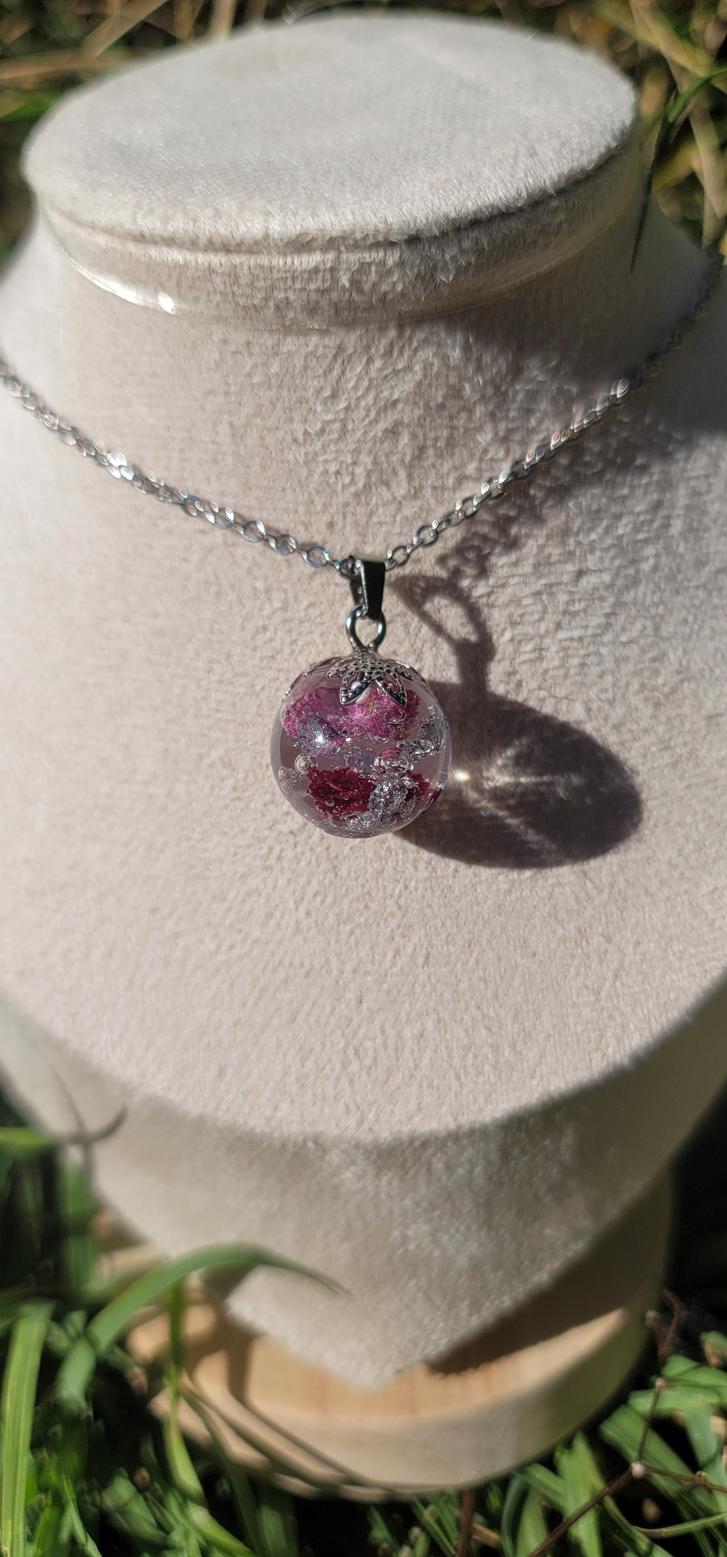 Collier floral sphère mini mode bohele