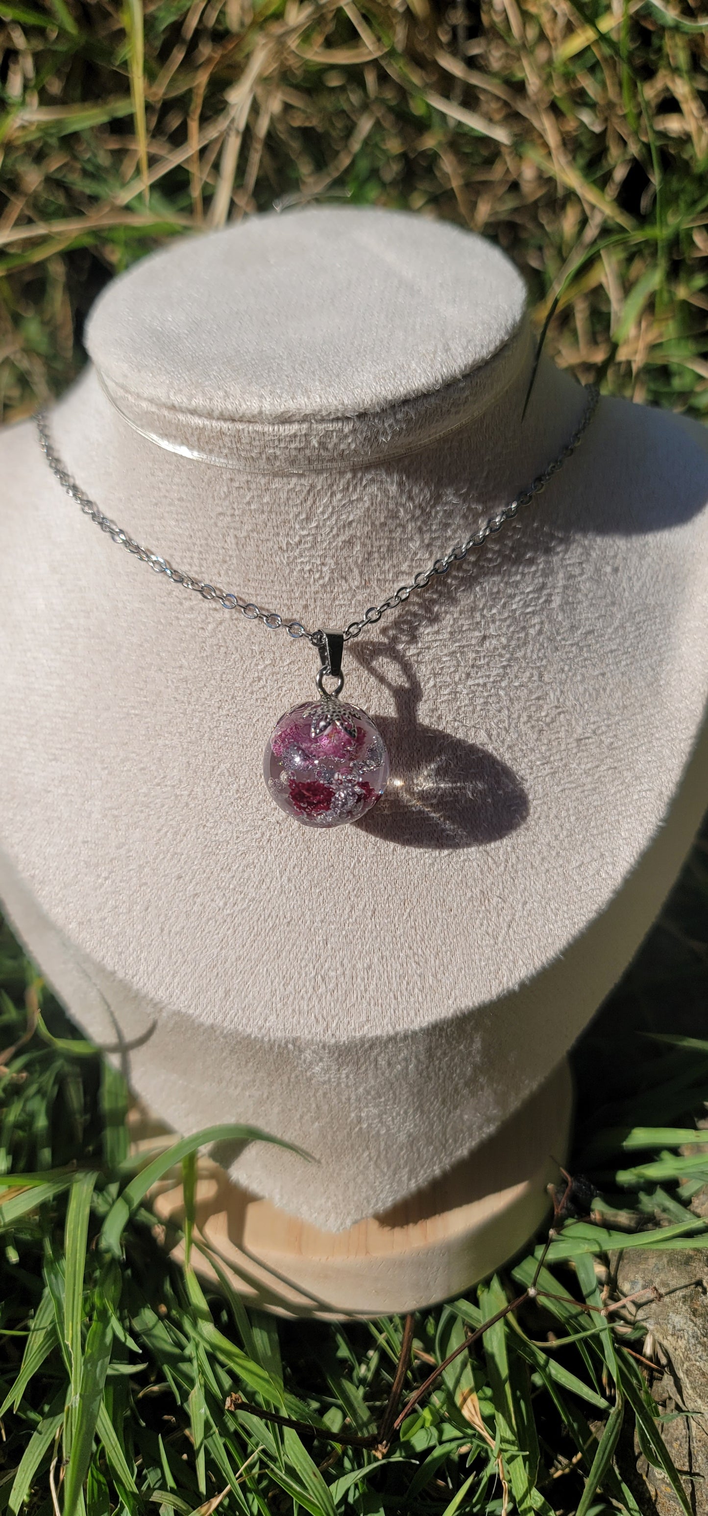 Collier floral sphère mini mode bohele