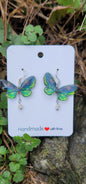 Boucles d'oreilles elfique en argent aile de fée papillon