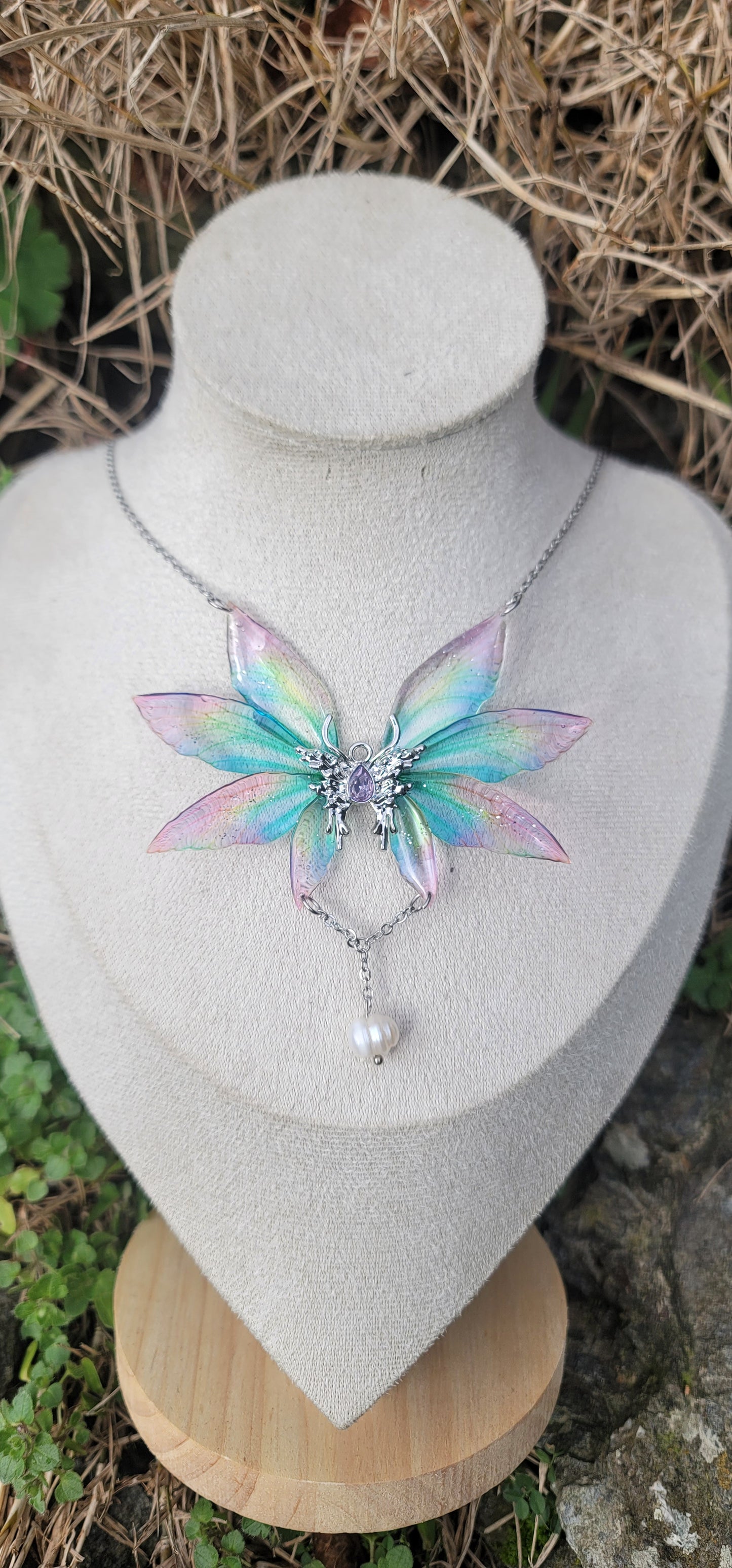 "Faelina" Déesse elfique collier féerique