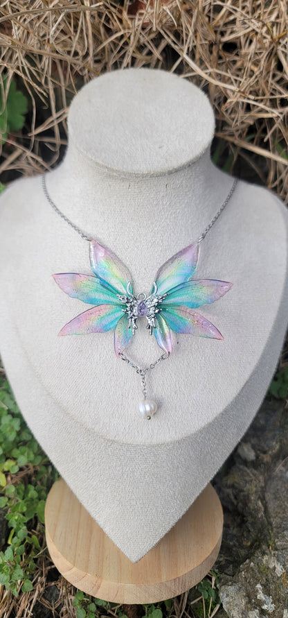 "Faelina" Déesse elfique collier féerique