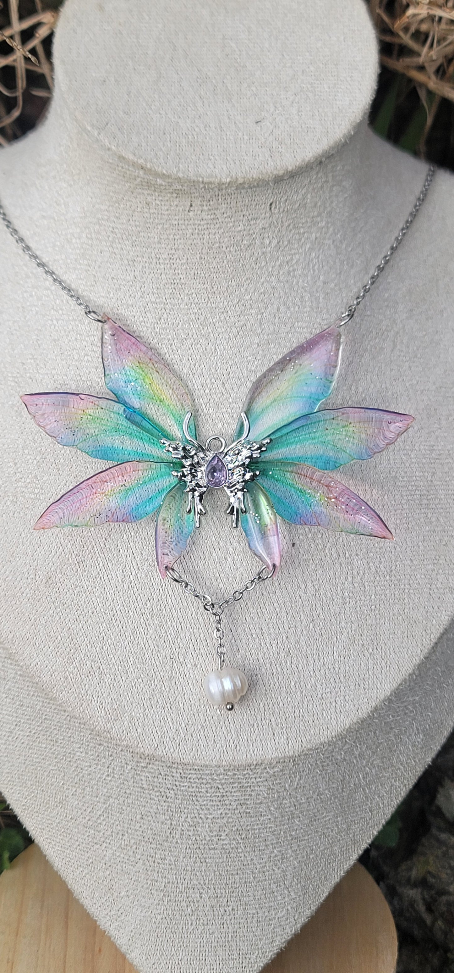 "Faelina" Déesse elfique collier féerique