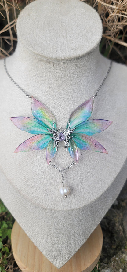 "Faelina" Déesse elfique collier féerique