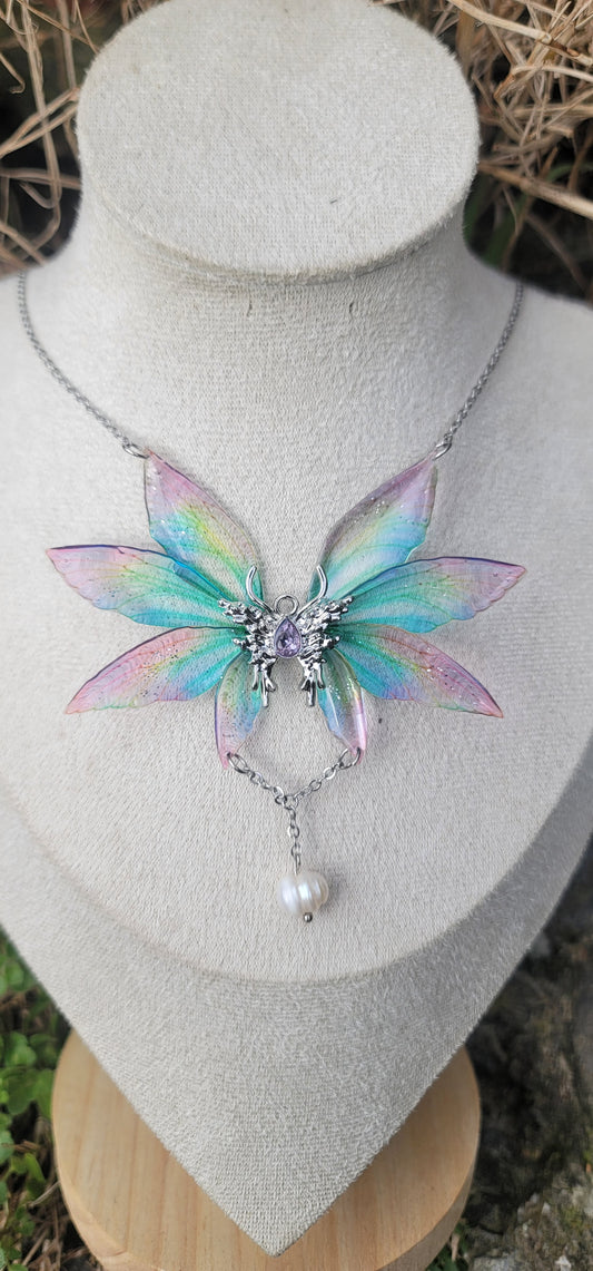 "Faelina" Déesse elfique collier féerique
