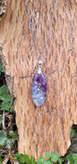 Pendentif "Douceur et Positivité" en Aigue marine et Amethyste fée