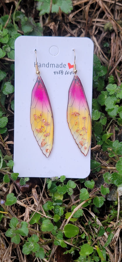 Boucles d'oreilles elfique en argent aile de fée papillon