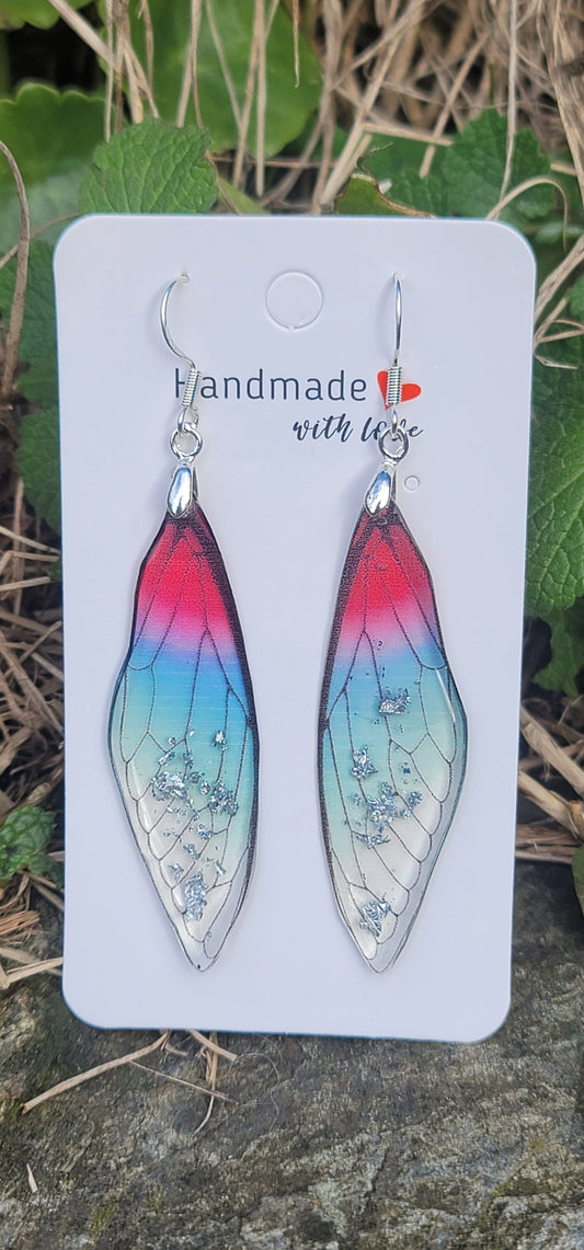 Boucles d'oreilles elfique en argent aile de fée papillon