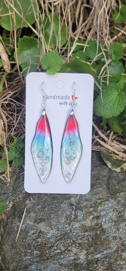 Boucles d'oreilles elfique en argent aile de fée papillon