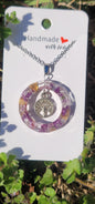 Collier floral anneau éternelle arbre de vie