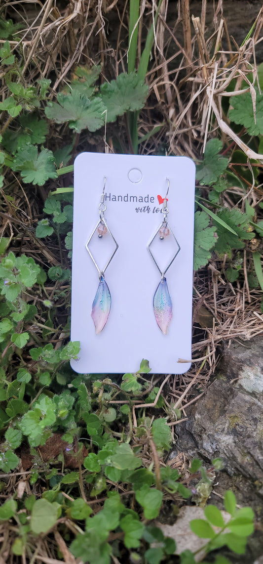 Boucles d'oreilles elfique en argent aile de fée papillon