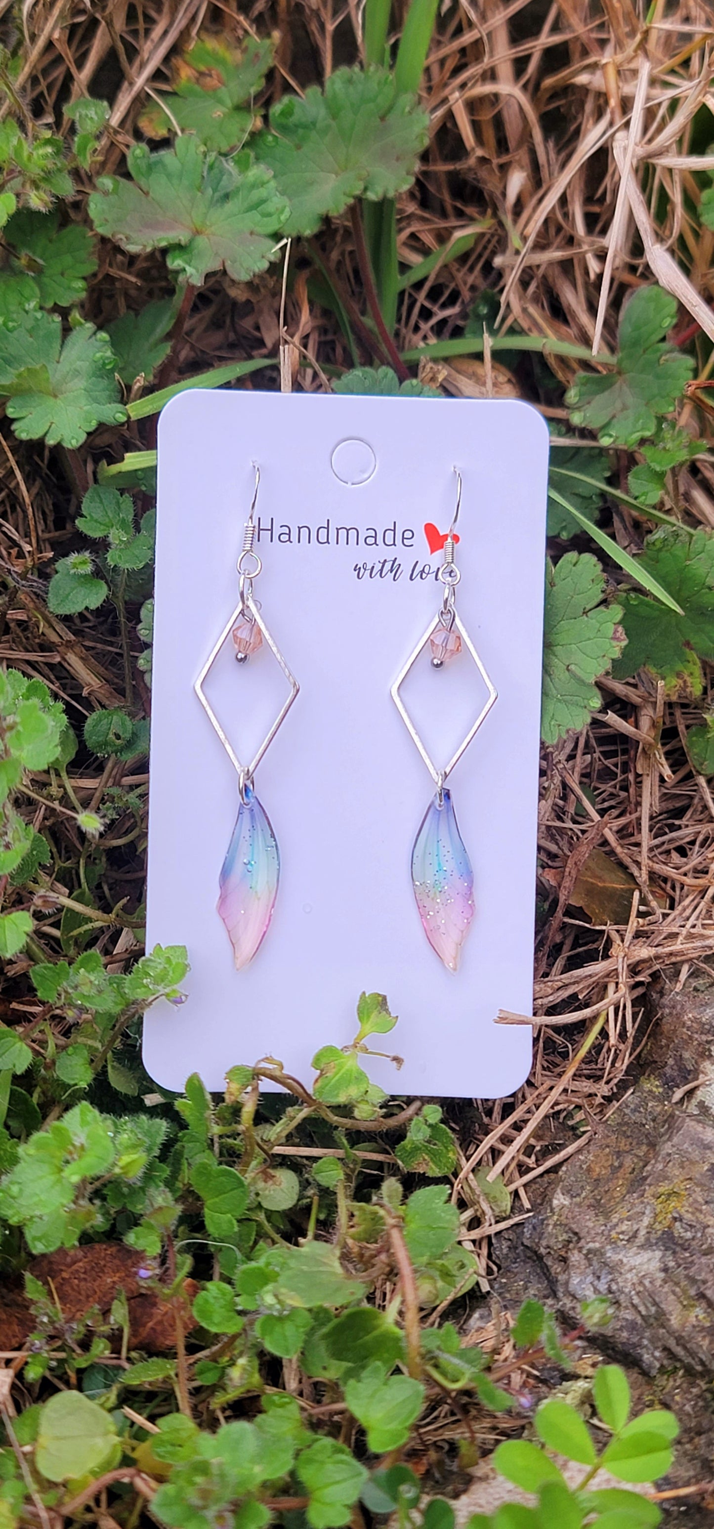 Boucles d'oreilles elfique en argent aile de fée papillon