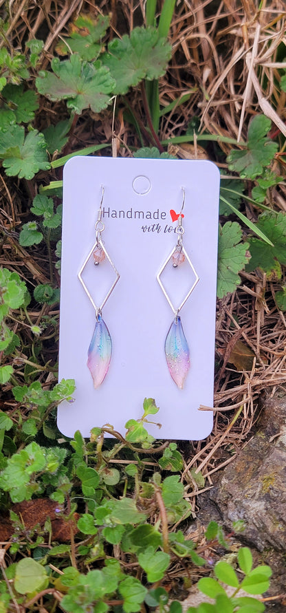 Boucles d'oreilles elfique en argent aile de fée papillon