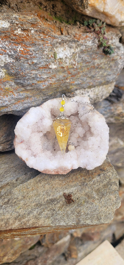 Pendule "Réussite" en Citrine arbre de vie
