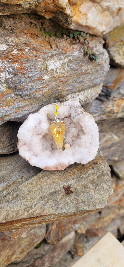 Pendule "Réussite" en Citrine arbre de vie